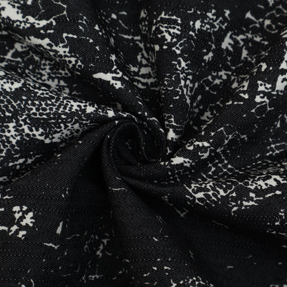 Black Color Denim Shibori Print Fabric