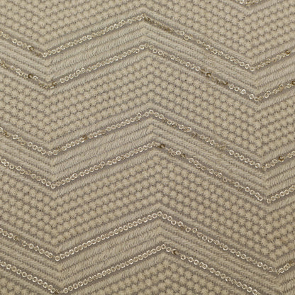 White Color Georgette  Embroidery Fabric