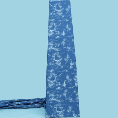 Blue Color Denim Shibori Print Fabric