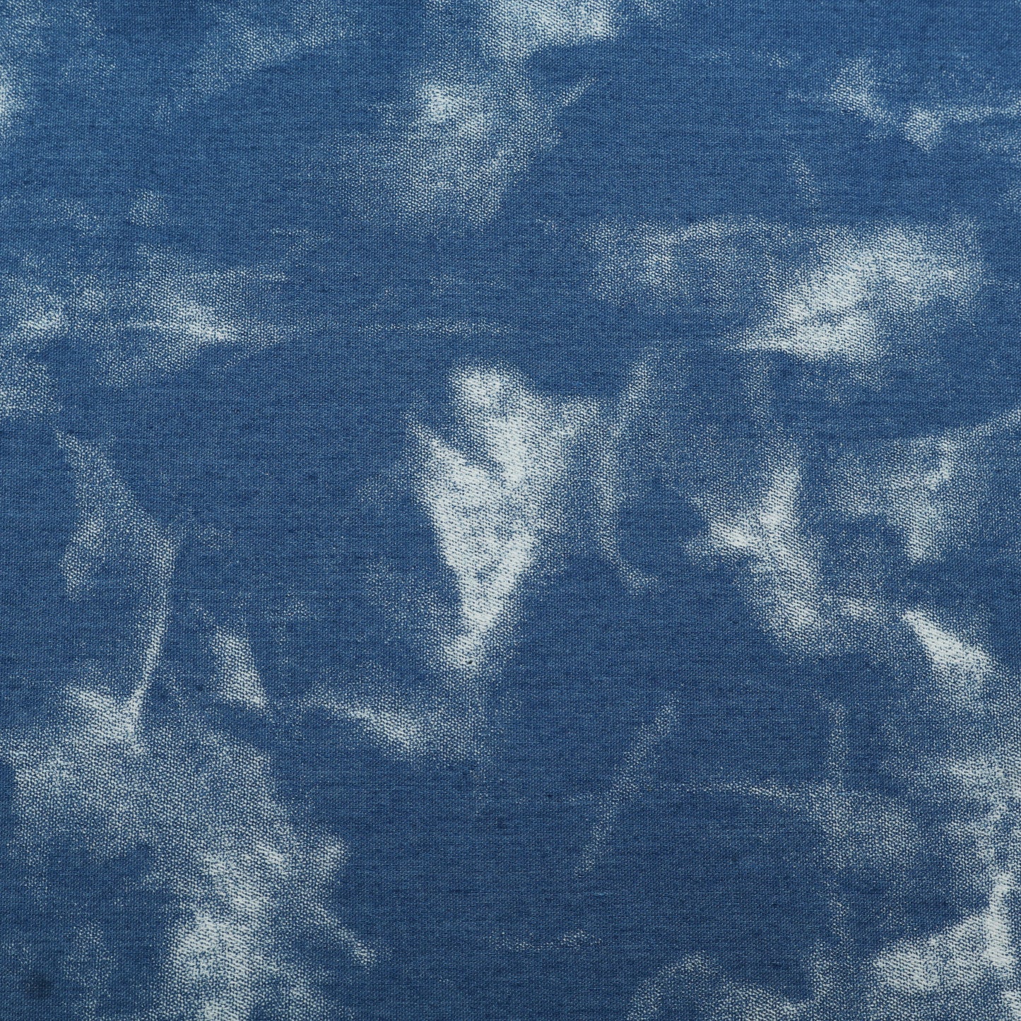 Blue Color Denim Shibori Print Fabric