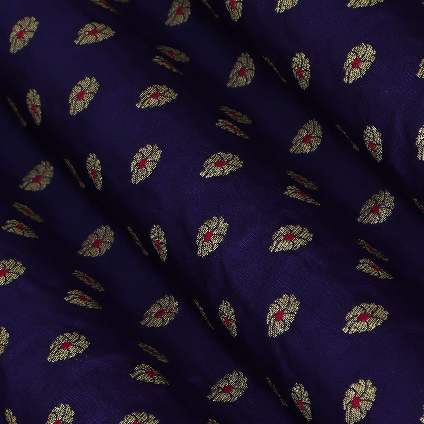 Purple Color Katan Meena Brocade Fabric