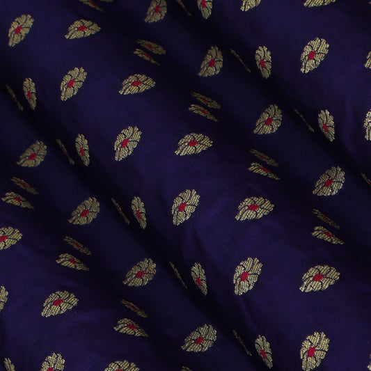 Purple Color Katan Meena Brocade Fabric