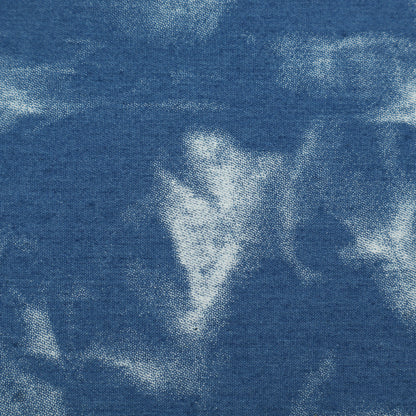 Blue Color Denim Shibori Print Fabric