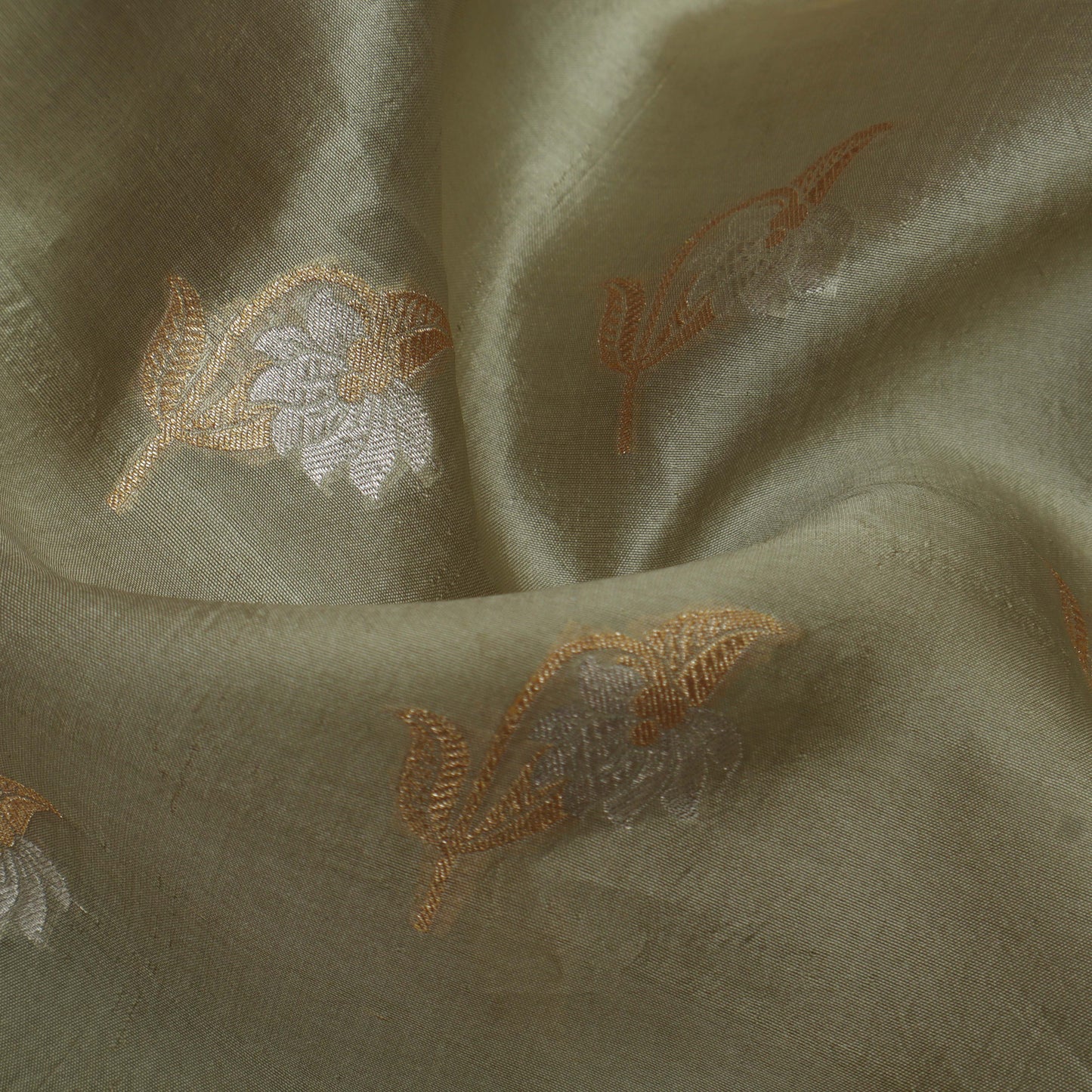 Sea Green Color Brocade Fabric