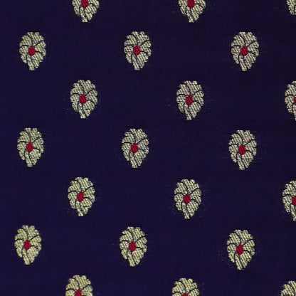 Purple Color Katan Meena Brocade Fabric