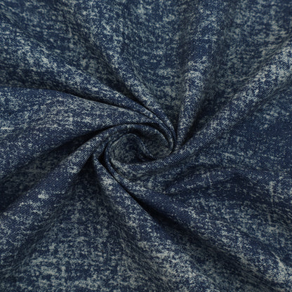 Blue Color Denim Print Fabric