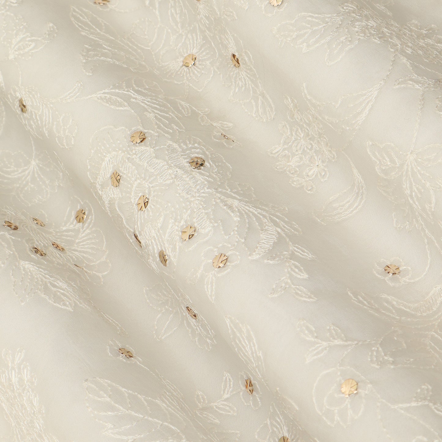 Pure Organza Embroidered Fabric