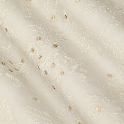 Pure Organza Embroidered Fabric