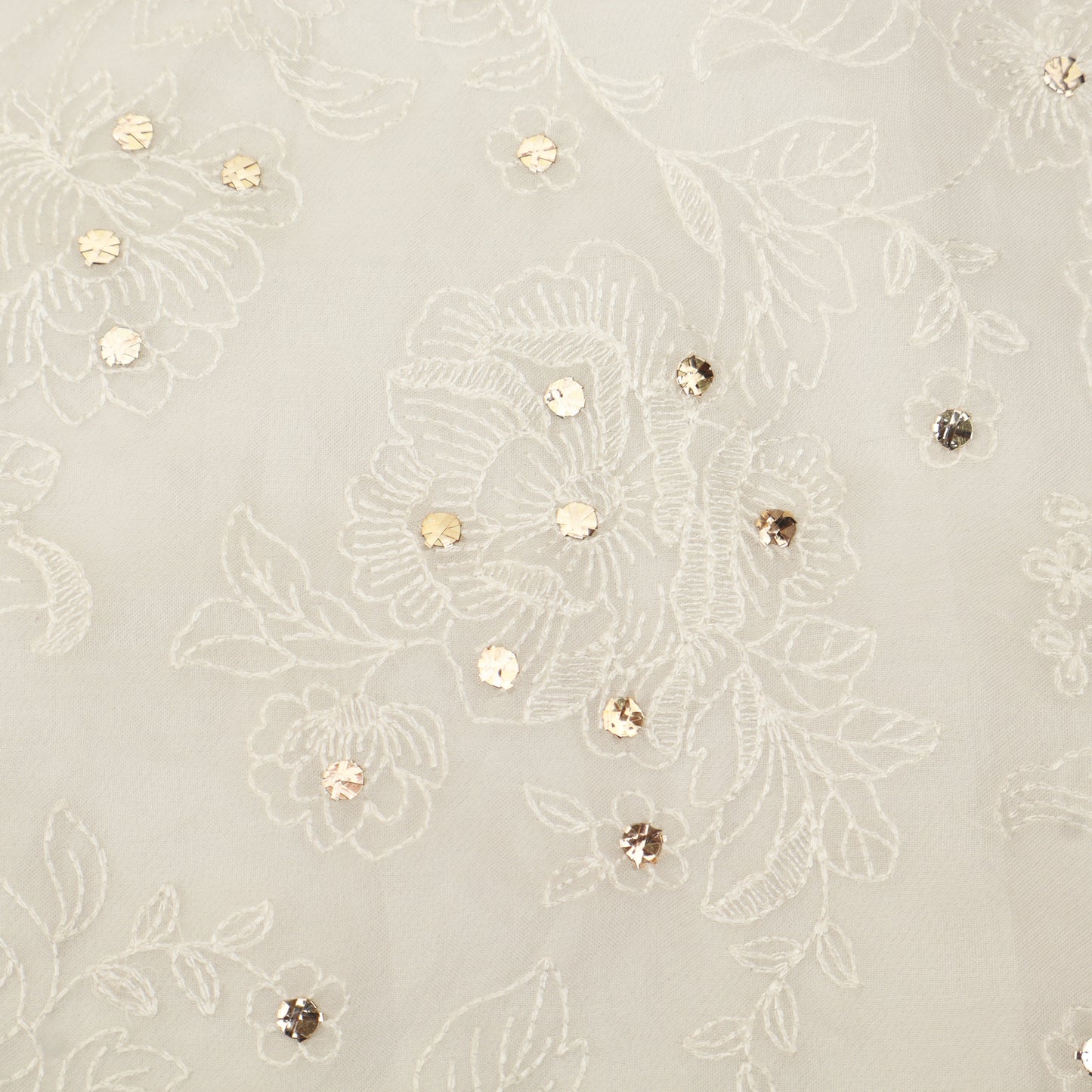 Pure Organza Embroidered Fabric