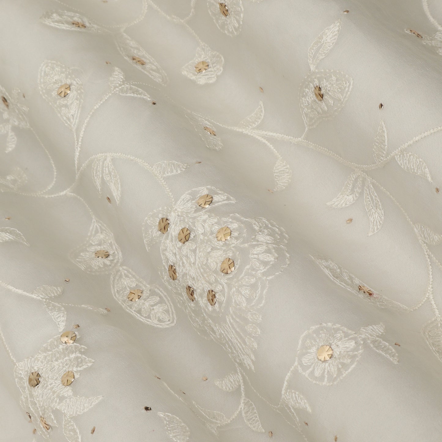 Pure Organza Embroidered Fabric