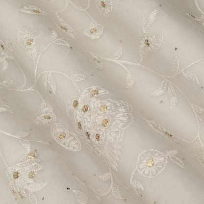 Pure Organza Embroidered Fabric