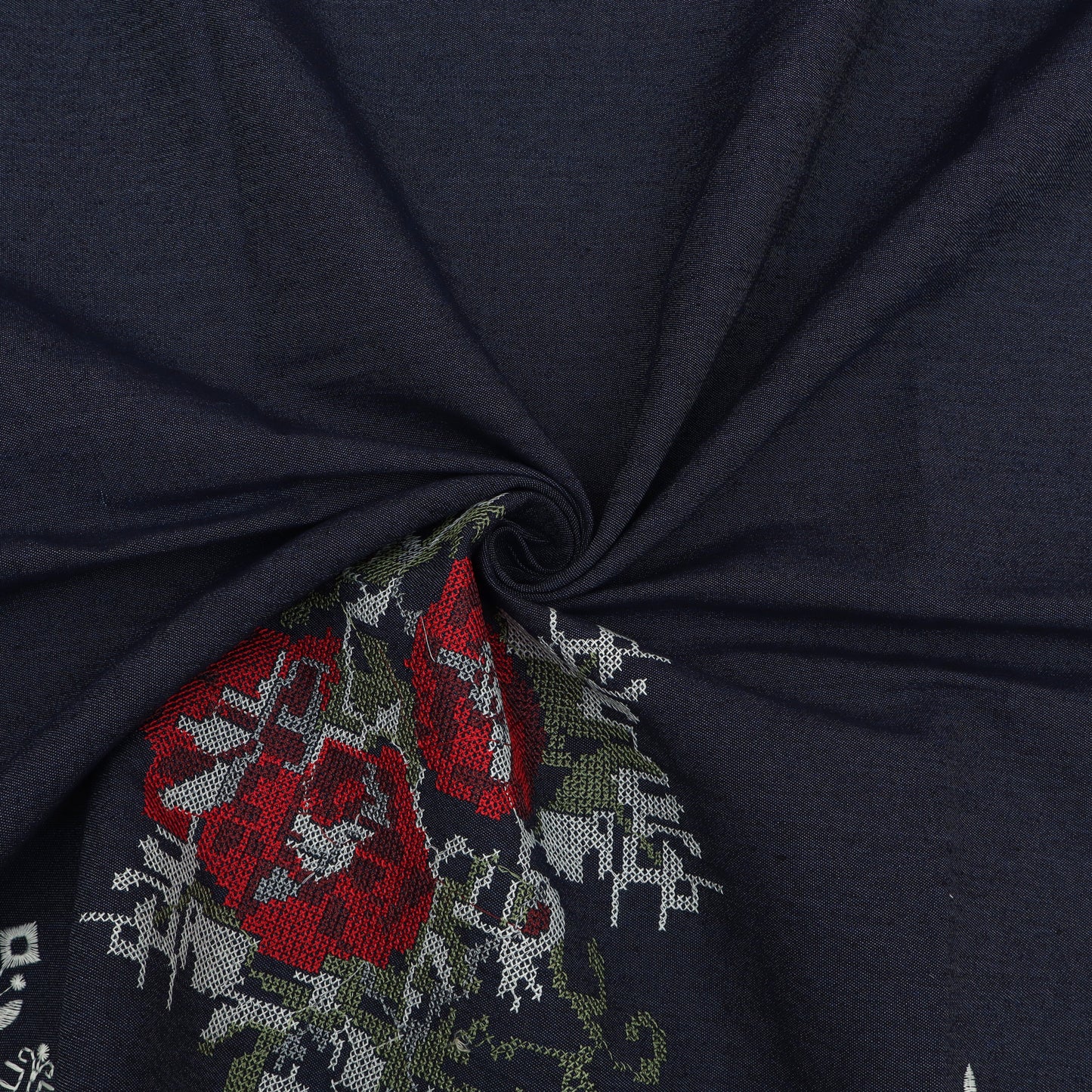 Denim Embroidery Fabric