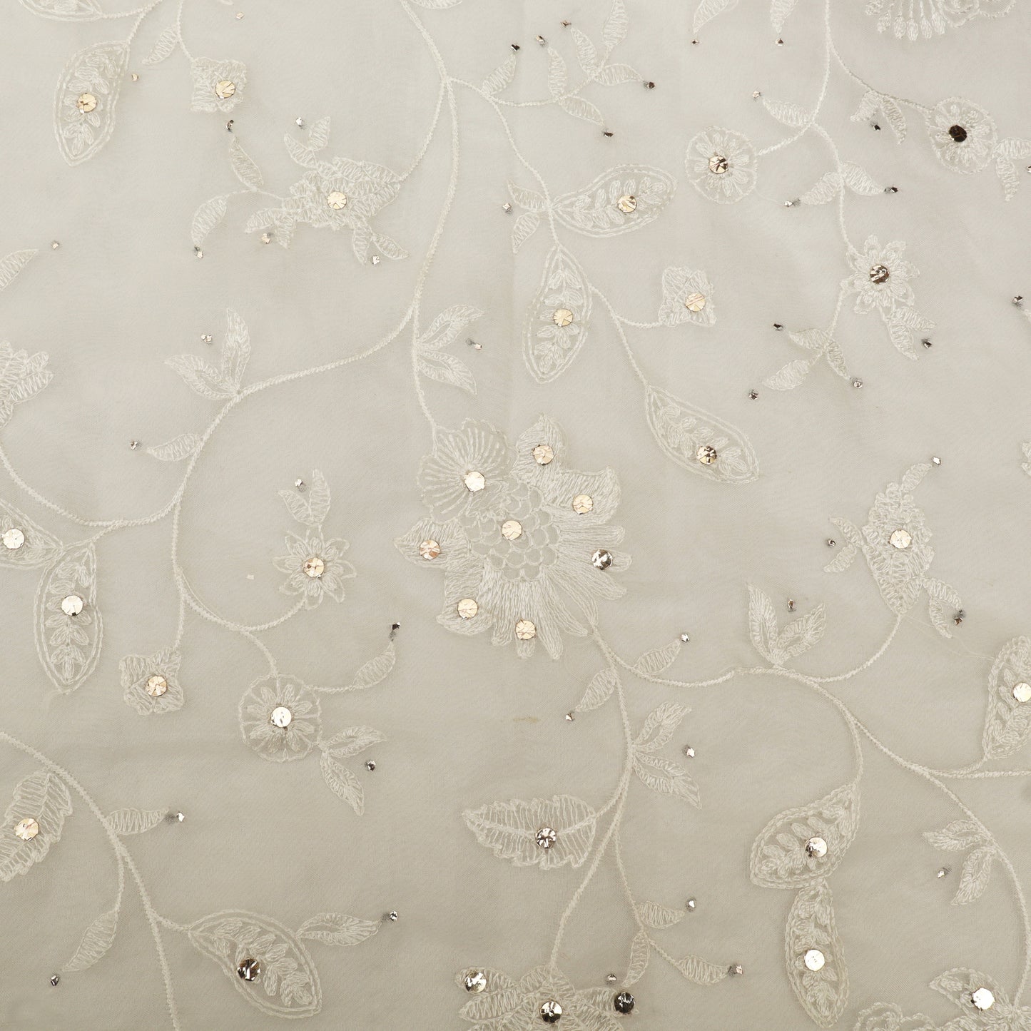 Pure Organza Embroidered Fabric