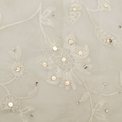 Pure Organza Embroidered Fabric