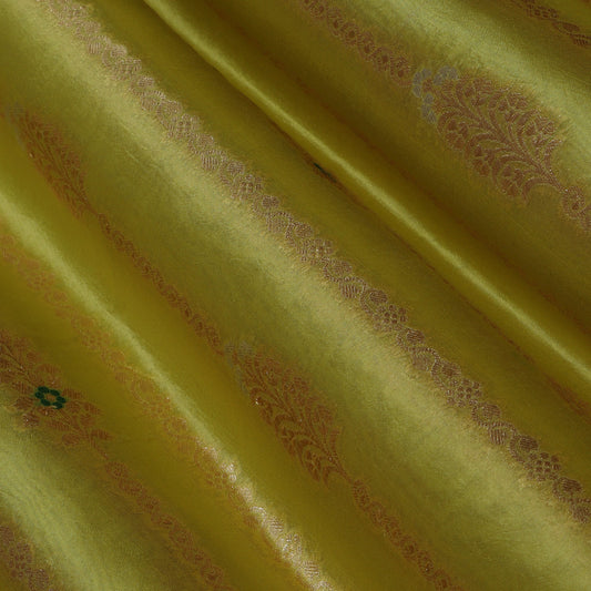 Mehndi Green Color Brocade Fabric