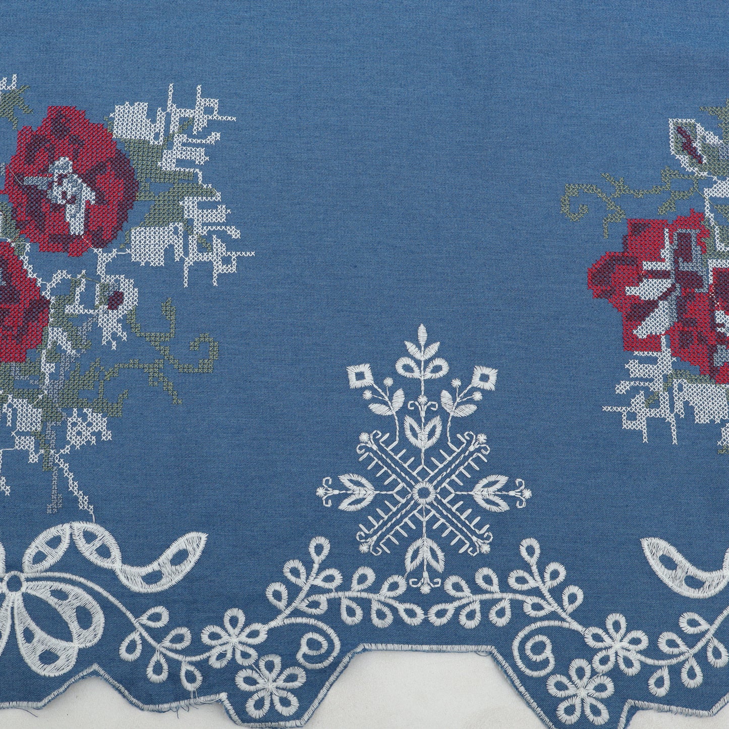 Denim Embroidery Fabric