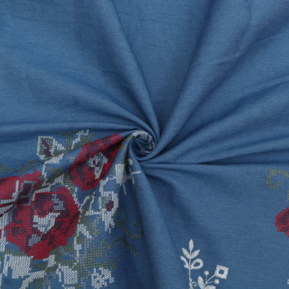 Denim Embroidery Fabric