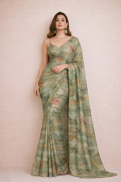 Pure Organza Tissue Brocade Fabric