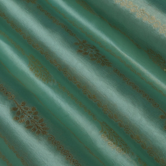 Sea Green Color Brocade Fabric