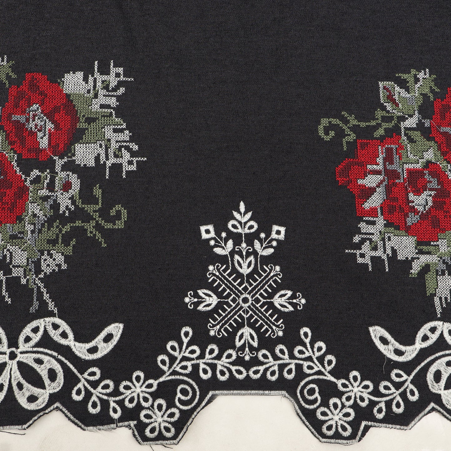 Denim Embroidery Fabric