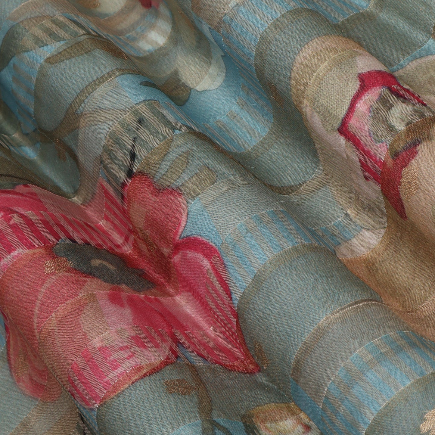 Pure Organza Tissue Brocade Fabric