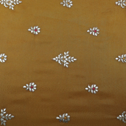 Mustard Color Tissue Boota Fabric