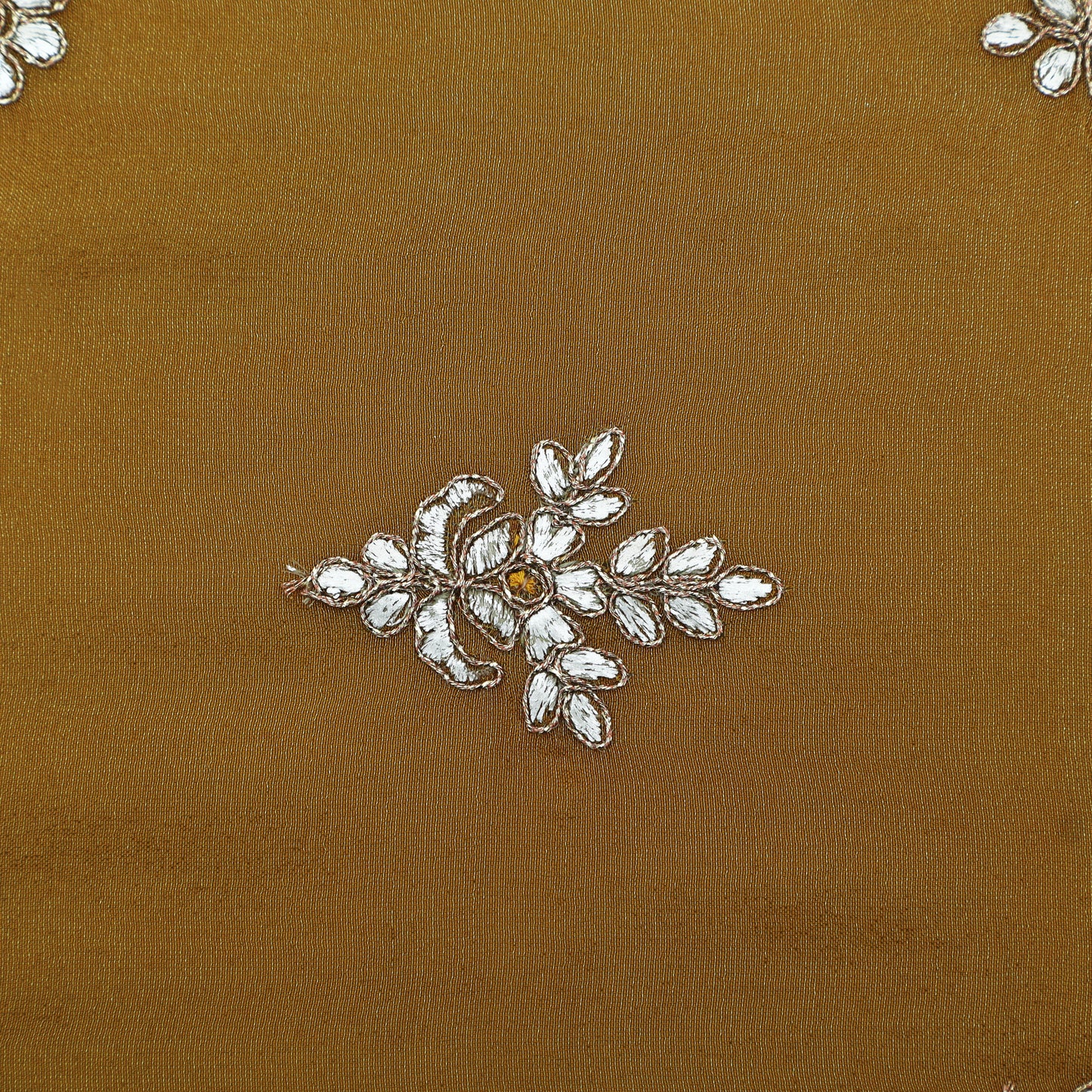 Mustard Color Tissue Boota Fabric