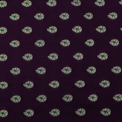 Purple Color Katan Meena Brocade Fabric