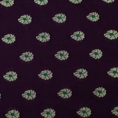 Purple Color Katan Meena Brocade Fabric