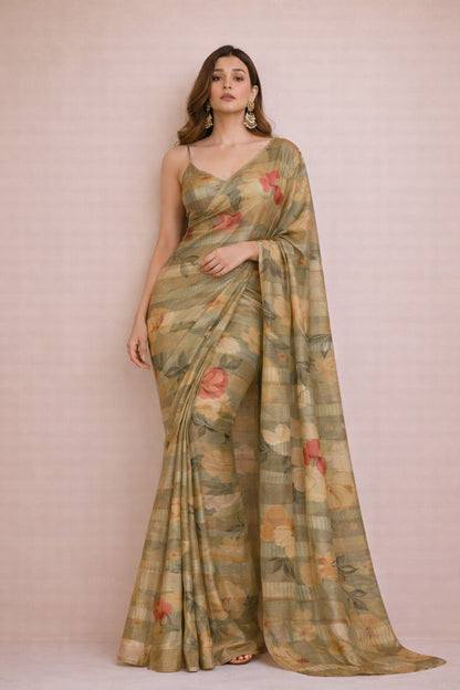 Pure Organza Tissue Brocade Fabric