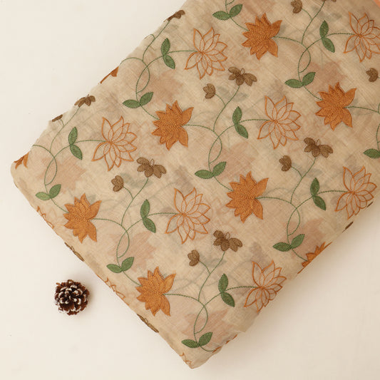 Chanderi Tissue Embroidery Fabric