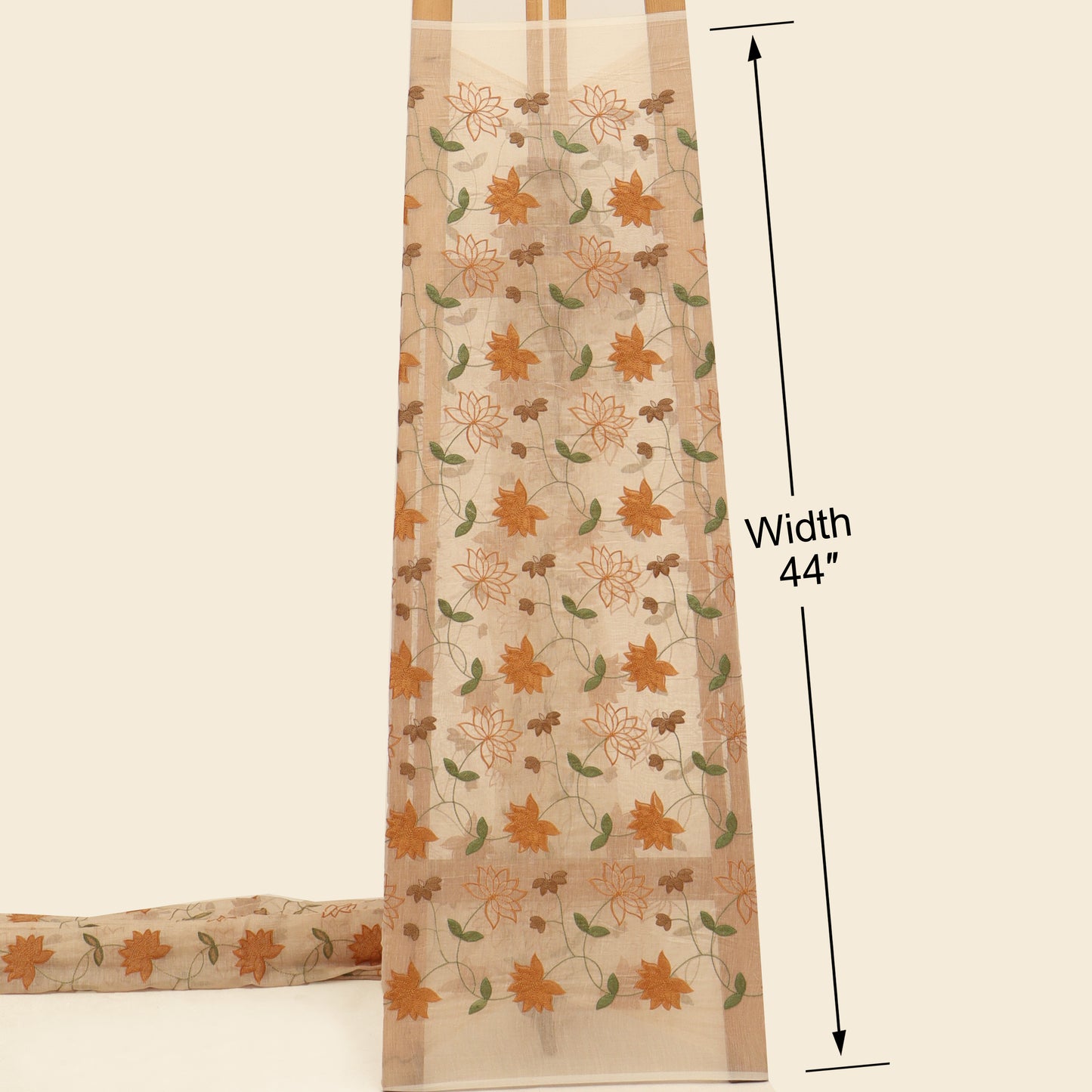 Chanderi Tissue Embroidery Fabric