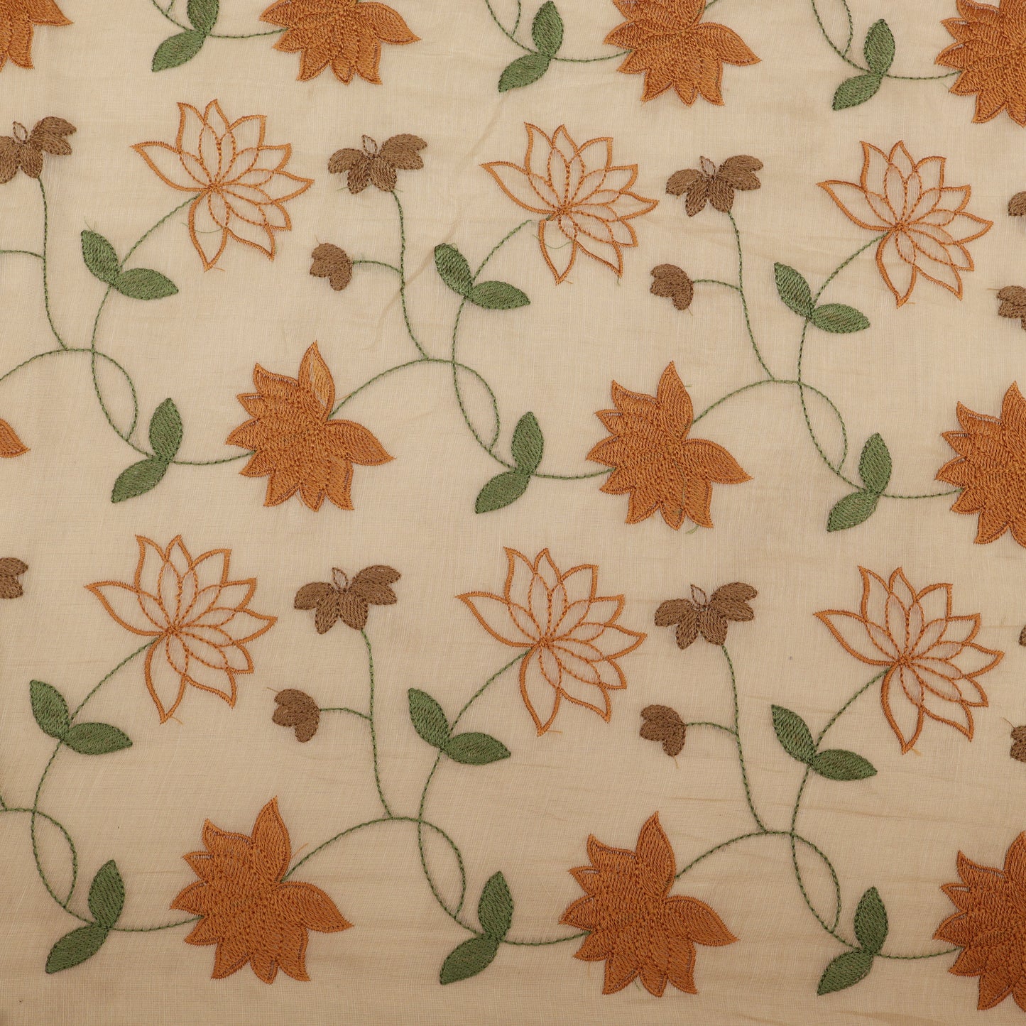 Chanderi Tissue Embroidery Fabric