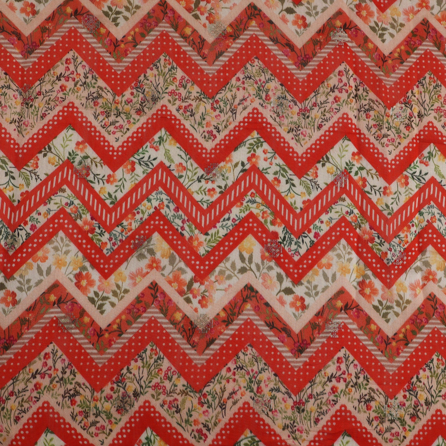 Silk Chanderi Print Fabric