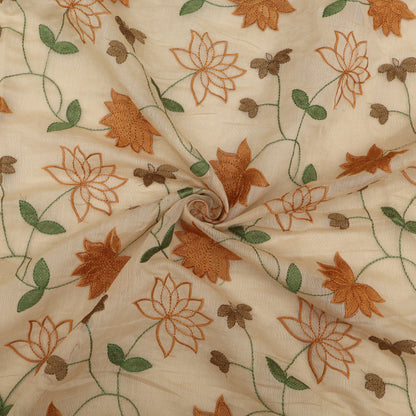 Chanderi Tissue Embroidery Fabric