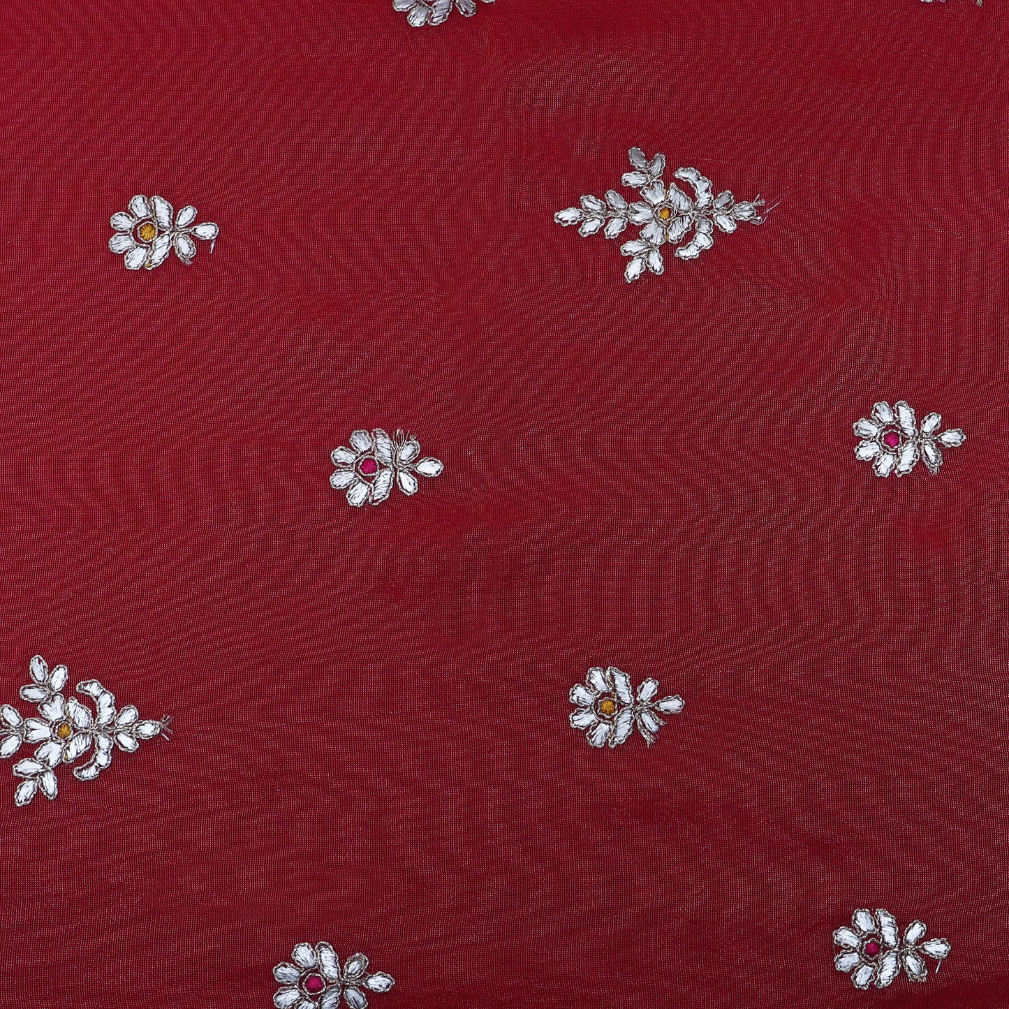 Magenta Color Tissue Boota Fabric