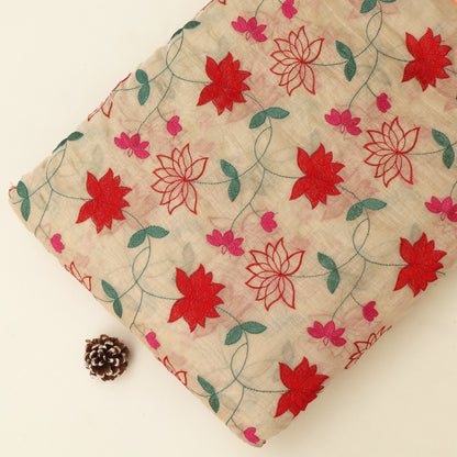 Chanderi Tissue Embroidery Fabric