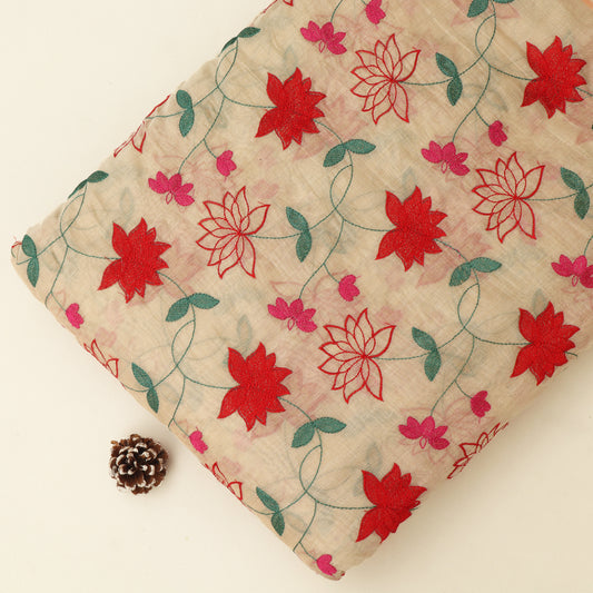 Chanderi Tissue Embroidery Fabric