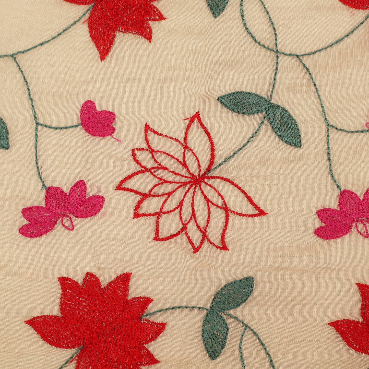 Chanderi Tissue Embroidery Fabric