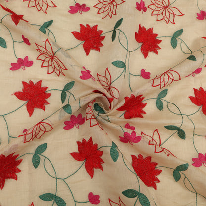 Chanderi Tissue Embroidery Fabric