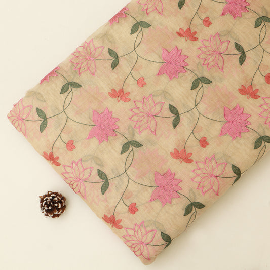 Chanderi Tissue Embroidery Fabric
