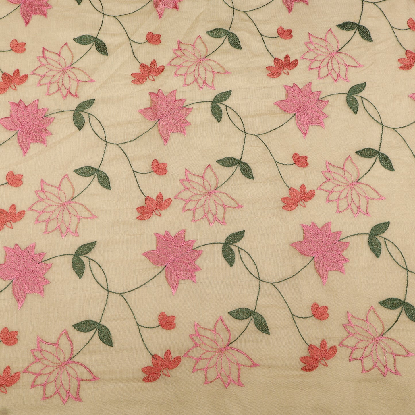 Chanderi Tissue Embroidery Fabric