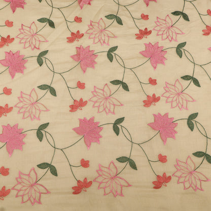 Chanderi Tissue Embroidery Fabric