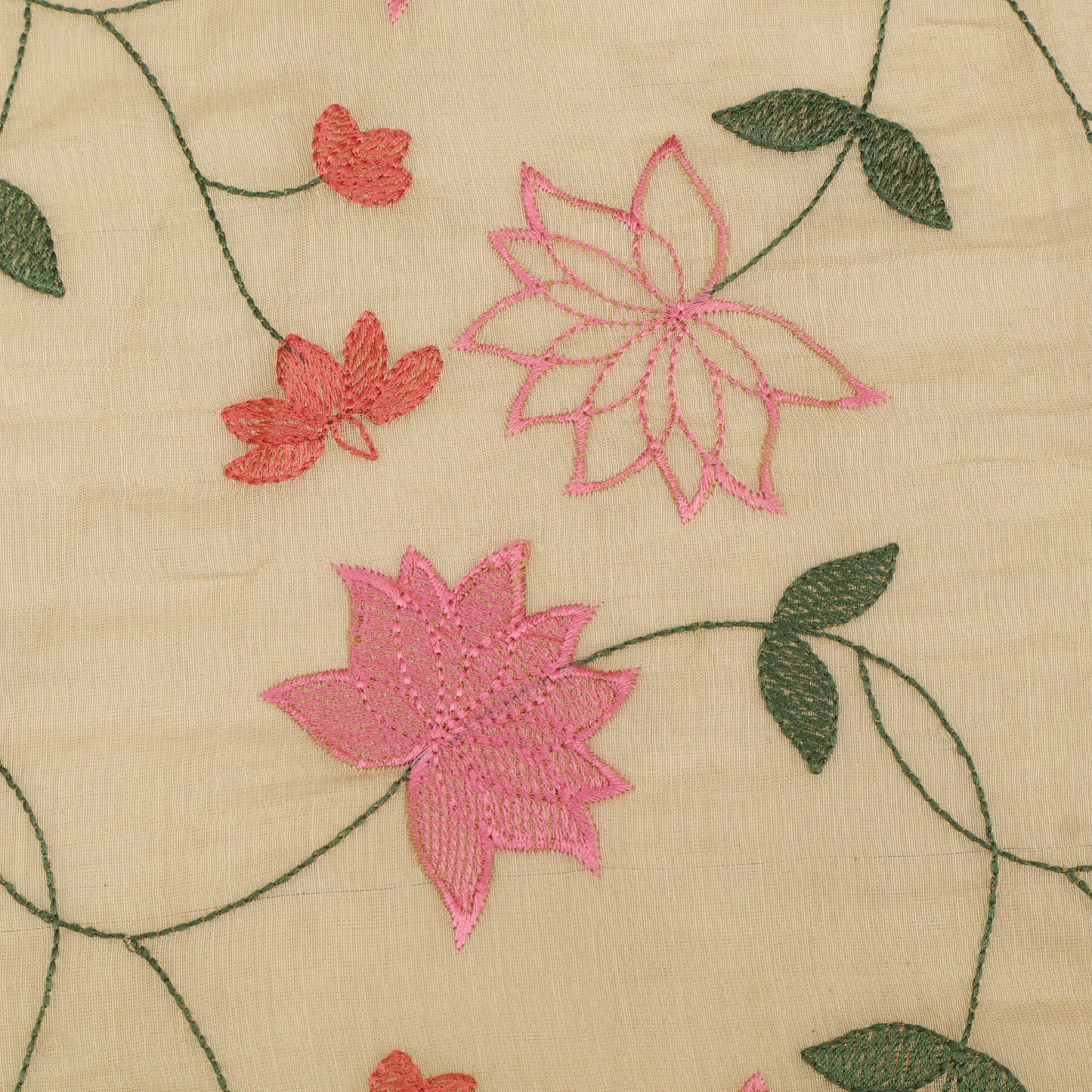 Chanderi Tissue Embroidery Fabric