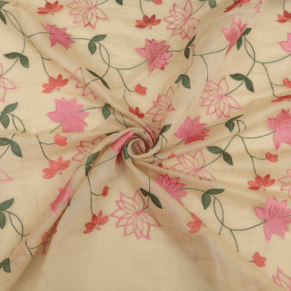 Chanderi Tissue Embroidery Fabric