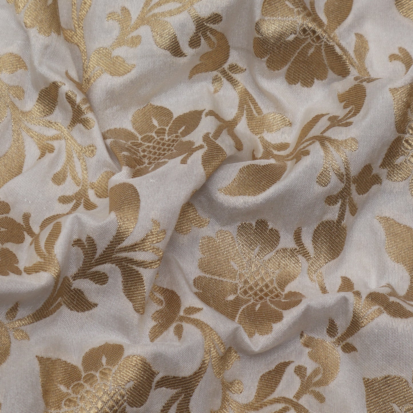 Dyeable Katan Jaal Brocade Fabric