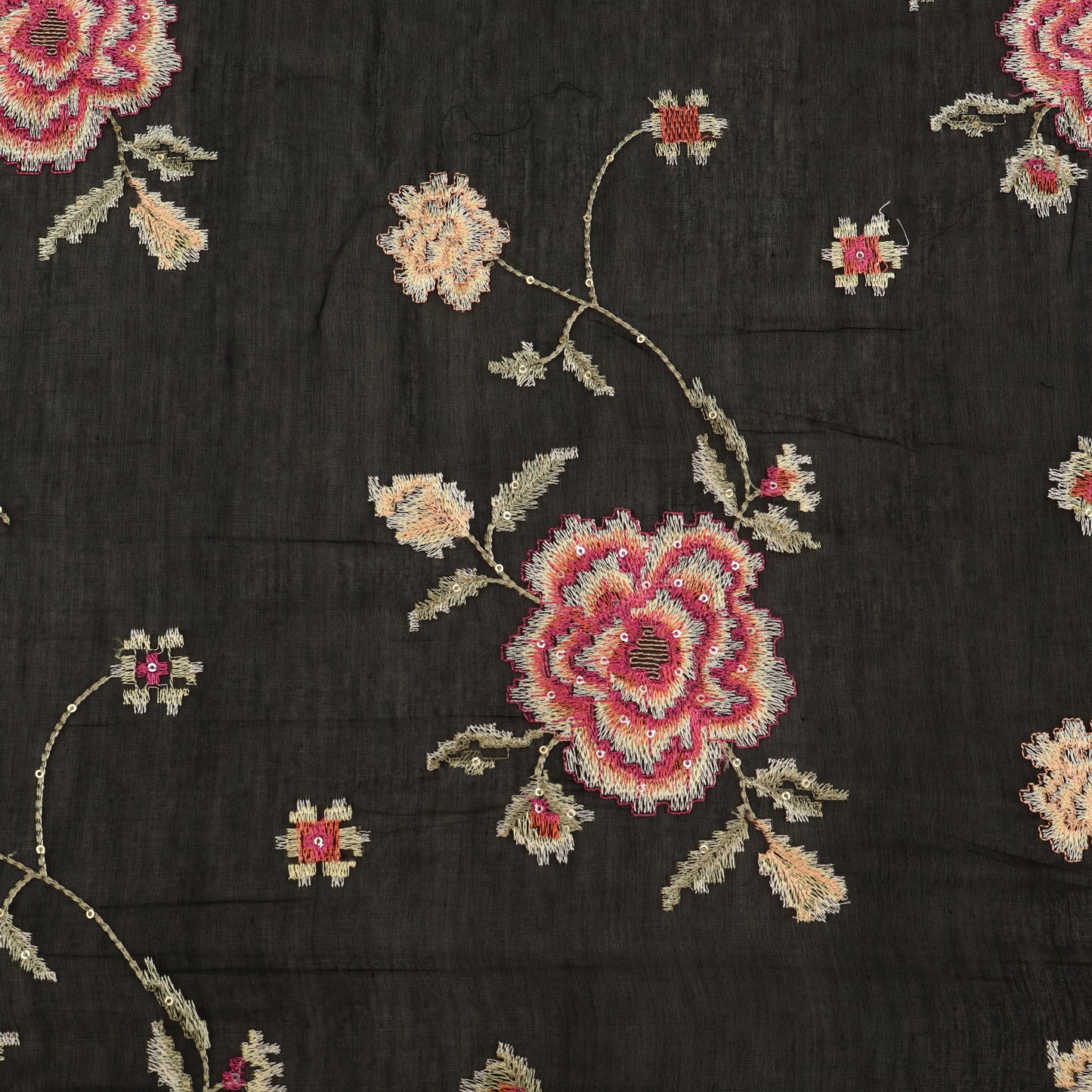 Chanderi Embroidery Fabric