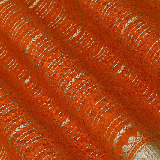 Pure Raw Silk Zari Stripe Fabric