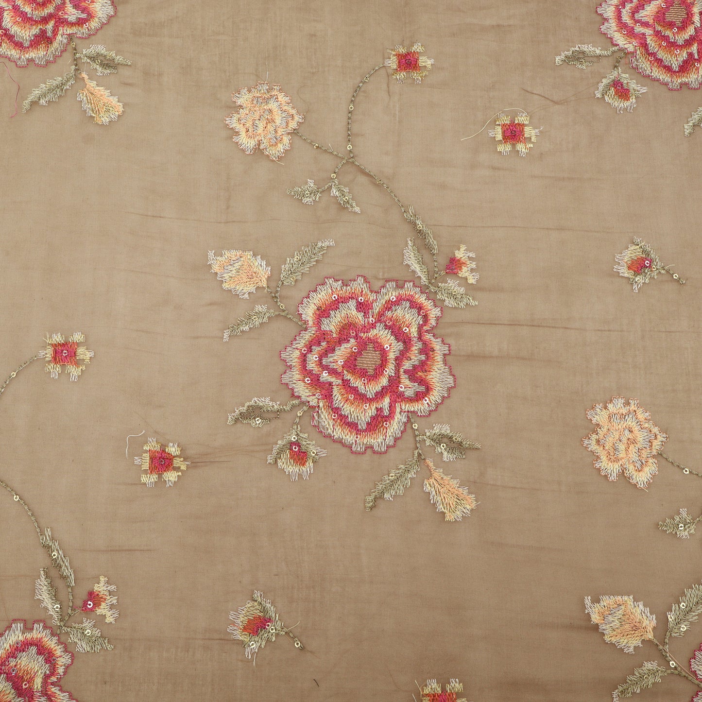 Chanderi Embroidery Fabric