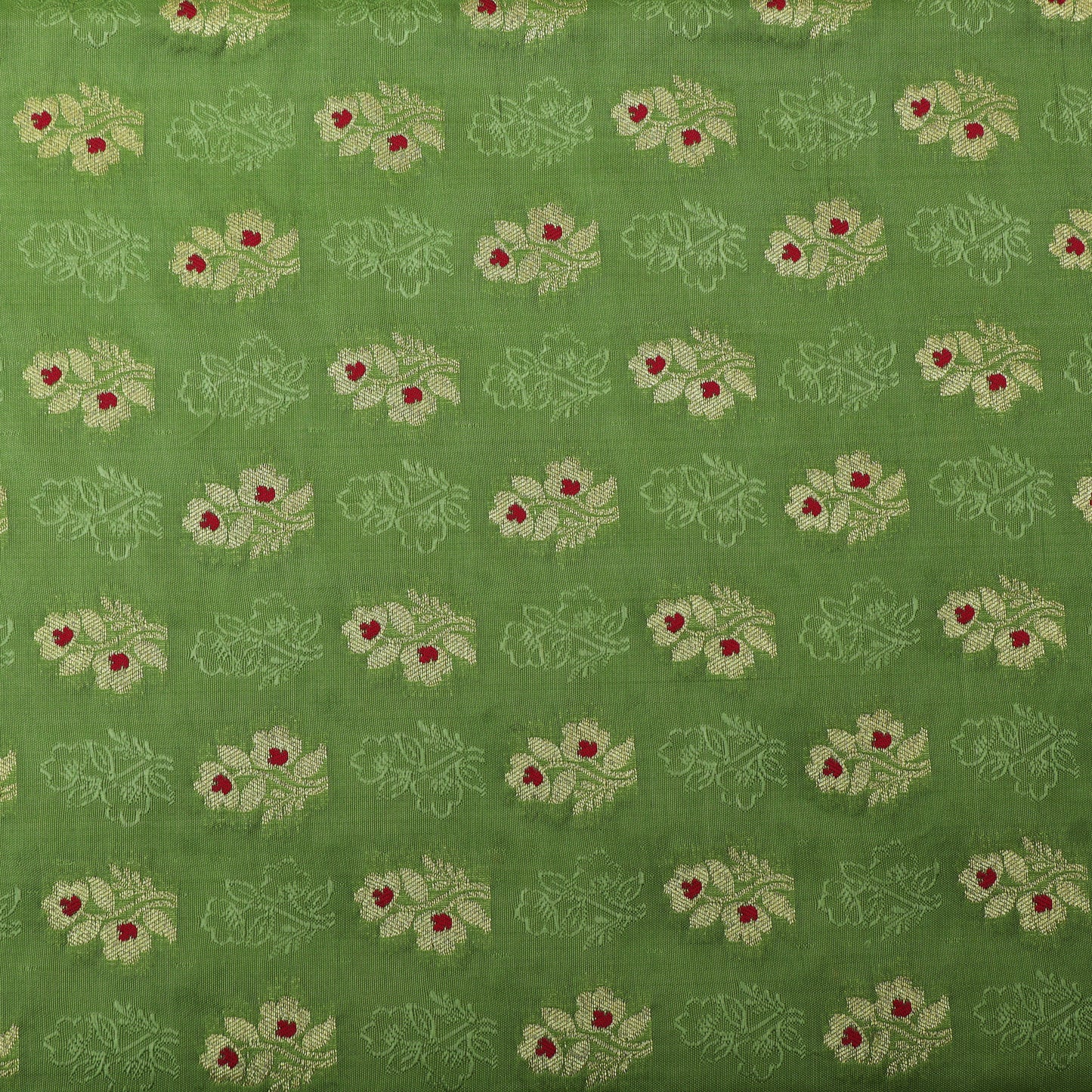 Pista Green Katan Meena Booti Brocade Fabric